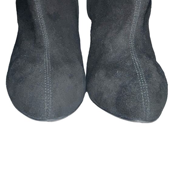 Giuseppe Zanotti Black Suede Animal Print Hide Cindy Wedge Heeled Boots Size 9.5 - Picture 7 of 16